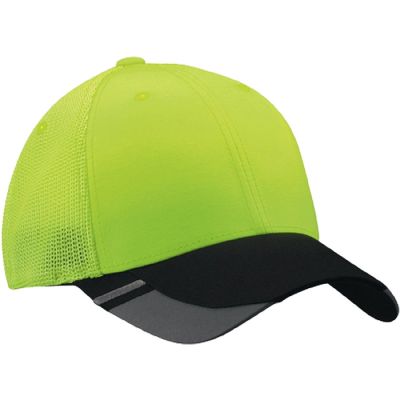 Flexfit Hi-Vis Cap - Mesh Back & Reflective Peak