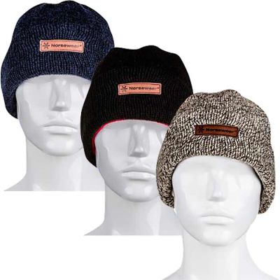 Aspiring Beanie -100% Wool Outer-Polar Fleece Line