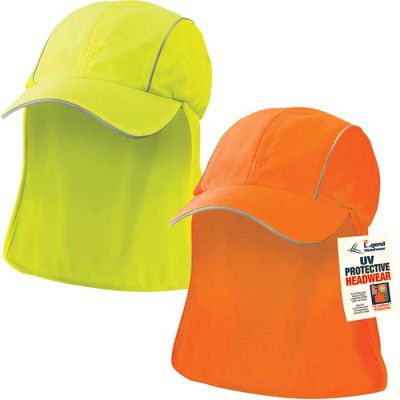4371 Hi Viz Legionnaire Cap - Reflective Piping