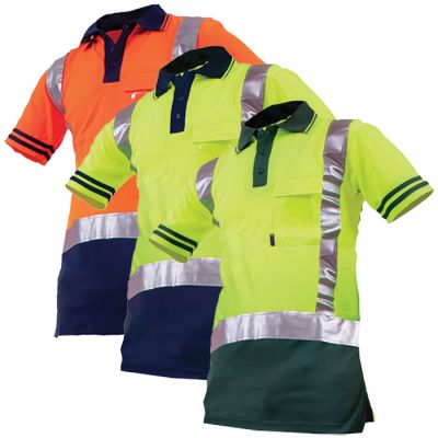 V51DN Bison Cotton Back Microfibre Day/Night Polo