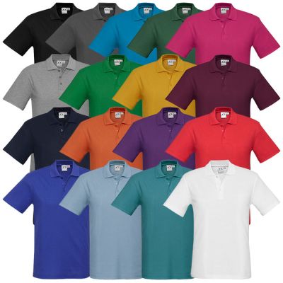 P400MS Mens Crew Polo - Poly Cotton Pique Knit