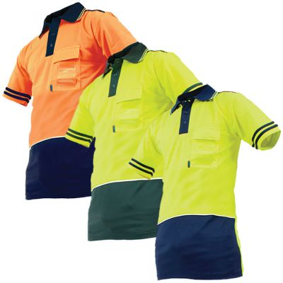V50POLO Bison Cotton Back Microfibre Day Only Polo