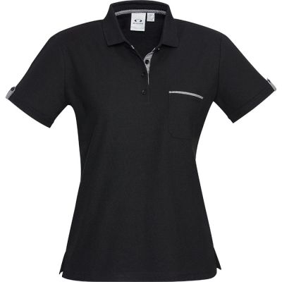 P305LS Ladies Edge Contrast Check Polo