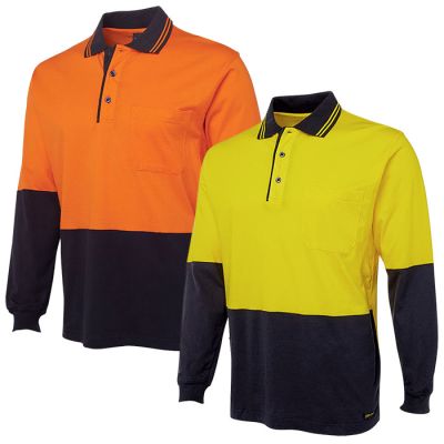 6CPHL JB 100% Cotton Long Sleeve Polo