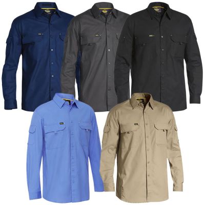 BS6414 Bisley X Airflow Ripstop Mens L/Slv Shirt