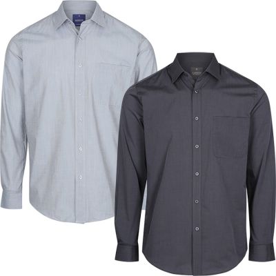 1253L Gloweave Mens End on End Long Sleeve Shirt