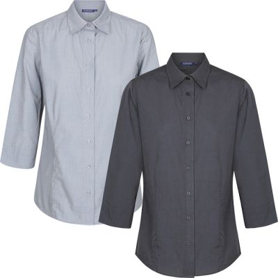 1253WL Gloweave Womens End on End ¾ Sleeve Shirt