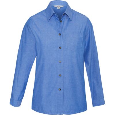 LB6201 Ladies L/Sleeve Wrinkle Free Chambray Shirt