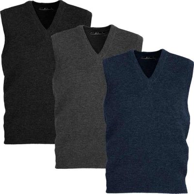 WV6007 Mens V Neck Wool / Acrylic Knit Vest