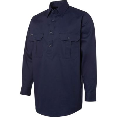 6WSCF JB 100% Cotton 190gsm L/Slv Shirt - C/Front