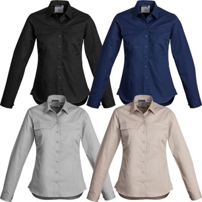 ZWL121 Syzmik Womens 145gsm L/Sleeve Tradie Shirt