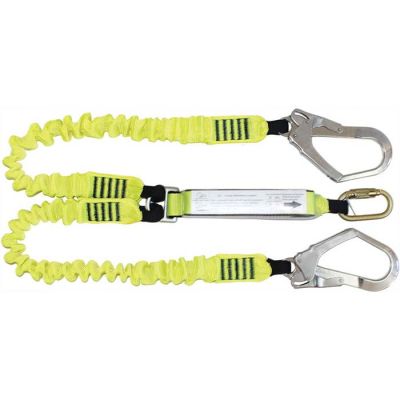 S033C Twin Elasticated Lanyard - Steel Scaf Hooks