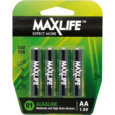 MaxLife Alkaline Batteries - AA - 4 Pack