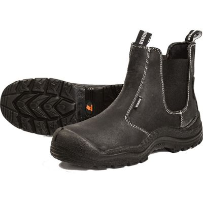 Grizzly Bison Crazy Horse Leather S/On Safety Boot