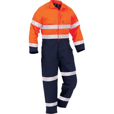 I-DSPCO 100% Cotton L/Sleeve D/N Zip Front Overall