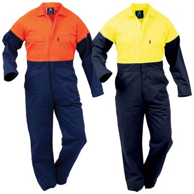 DOPCO 100% Cotton L/S Plastic Zip Day Only Overall