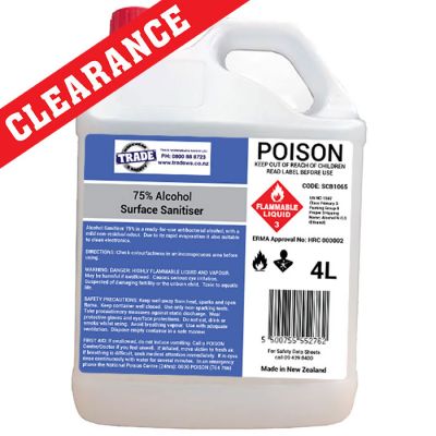 Hard Surface Alcohol Santiser 75% - 4Ltr