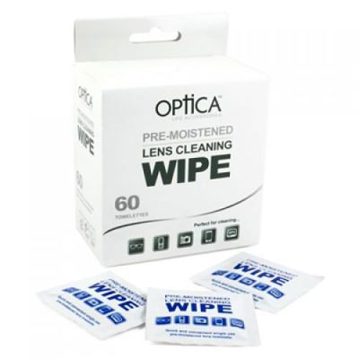 Pre Moistened Lens Cleaning Wipes - Box/60