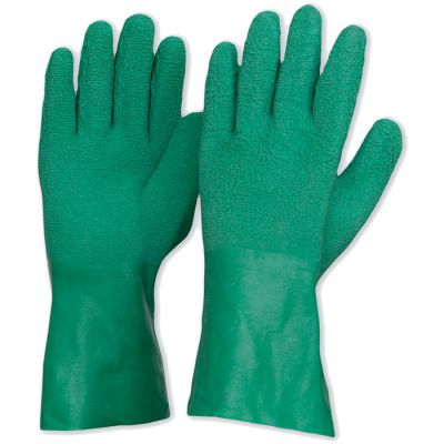 Heavy Duty Latex Gauntlet, Ripple Finish Glove