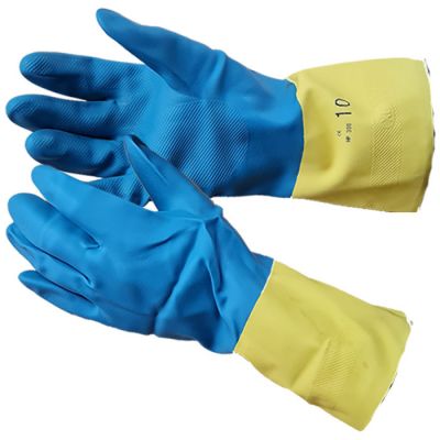 Blue T/Dipped Neoprene Palm Over Latex Glove