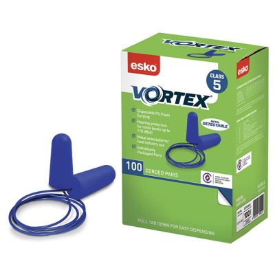 Vortex DE-100MD Metal Detectable Corded Earplugs