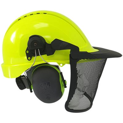 Safe-T Forestry Set Peltor X4P3G Muff & Mesh Visor