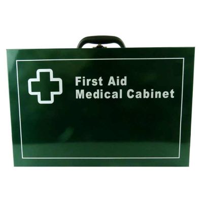 Wall Mount First Aid Metal Cabinet - EMPTY - Green