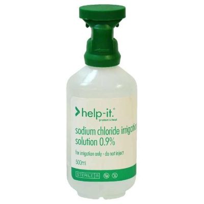 Saline Solution - 500ml Bottle with Eyewash Top