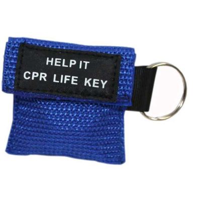 CPR Face Shield Key Ring Pouch with Latex Gloves