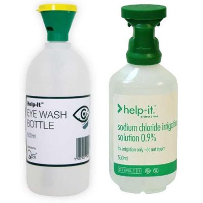 Eye-Wash Pack: 500ml Wash Bottle + 500ml Saline