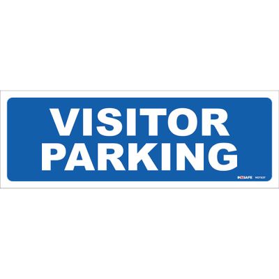 Visitor Parking Sign - Blue/White