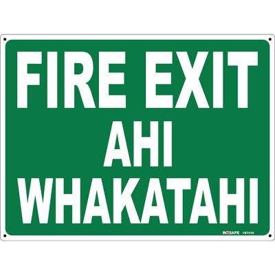 Fire Exit Ahi Whakatahi Sign