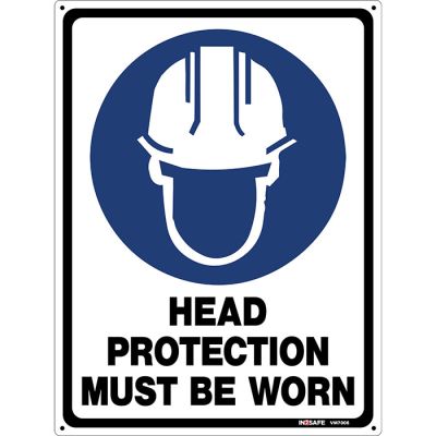 Head Protection Must Be Worn Sign