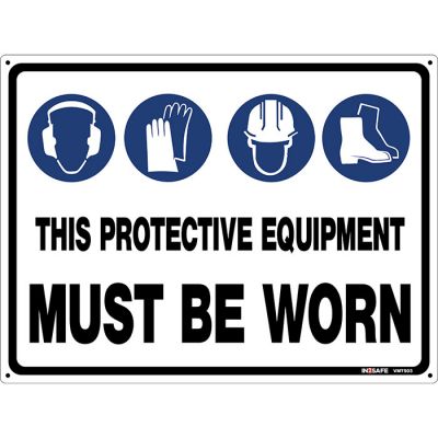 This Protective Equipment Must Be Worn Sign