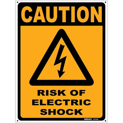 Caution Risk of Electric Shock Sign
