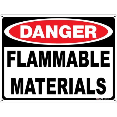 Danger Flammable Materials Sign