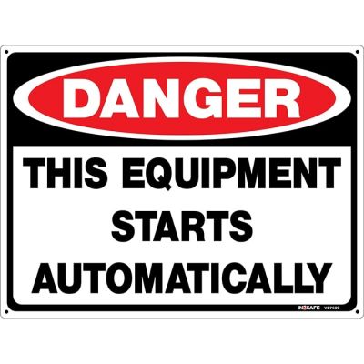 Danger This Equip Starts Automatically Sign