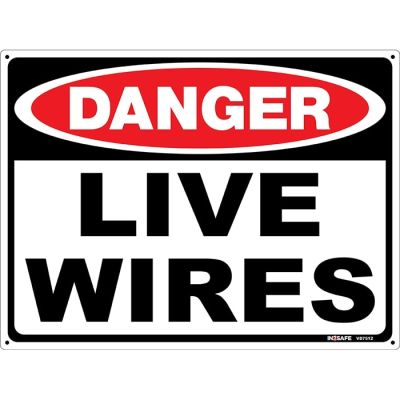Danger Live Wires Sign
