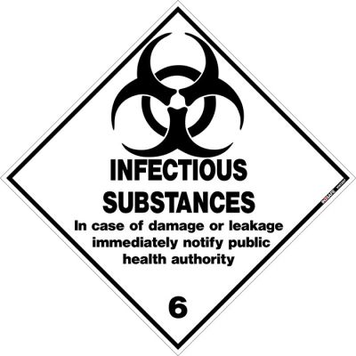 Hazchem Infectious Substance 6.2 Sign