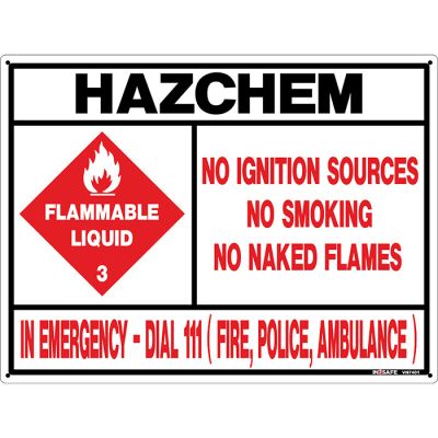 Hazchem Flammable Liquid 3 Sign