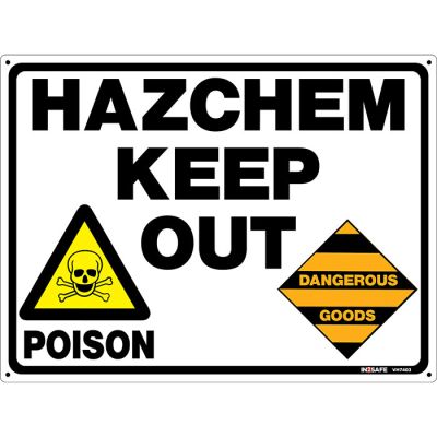 Hazchem Keep Out Sign