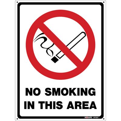 No Smoking In This Area Sign