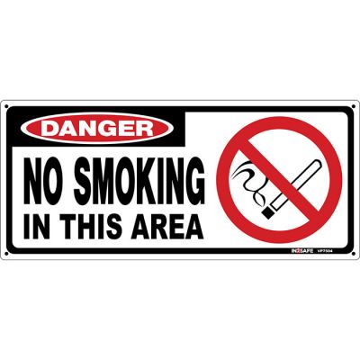 Danger No Smoking In This Area Sign