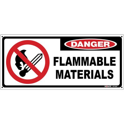 Danger Flammable Materials Sign