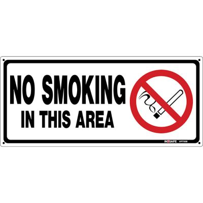No Smoking In This Area Sign