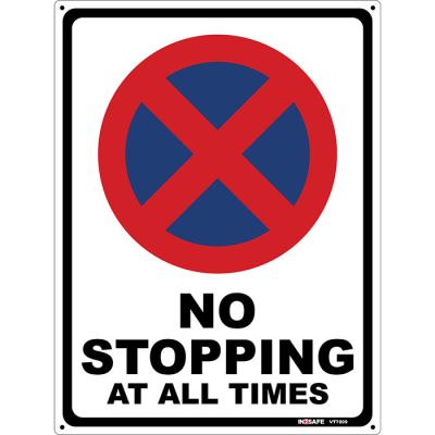 No Stopping At All Times Sign