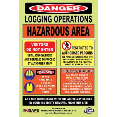 Log/Hazardous Sign - Reflective - Out of Cab