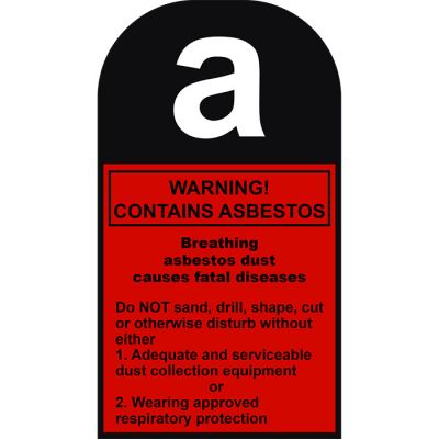 Asbestos Warning Contains Asbestos Stickers
