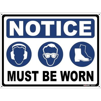 NOTICE - Hearing - Eyewear - Footwear must be worn