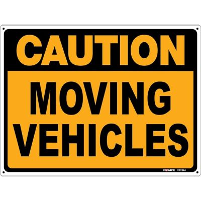 Caution Moving Vehicles Sign